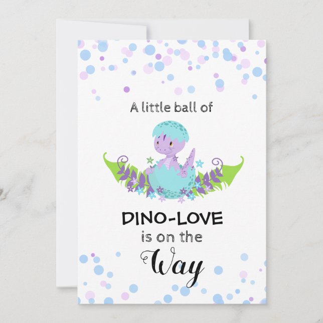 Invitation *~* Oeufs d'incubation Dinosaure Baby shower Invit (Devant)