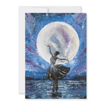 Œuvre d'art faite main - Danse avec la lune 