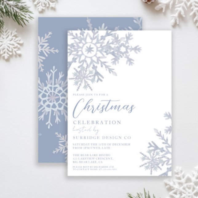 Invitation Office Corporate Snowflon fête de Noël (Créateur téléchargé)