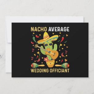 Invitation Officiant de mariage moyen nacho Fête mexicaine