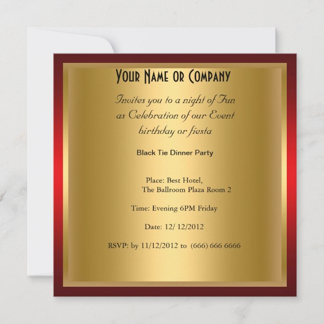 Invitation officielle à l'anniversaire de la Crava (Devant)