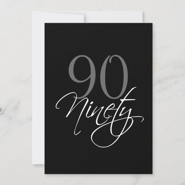 Invitation officielle Black Grey 90e anniversaire (Devant)