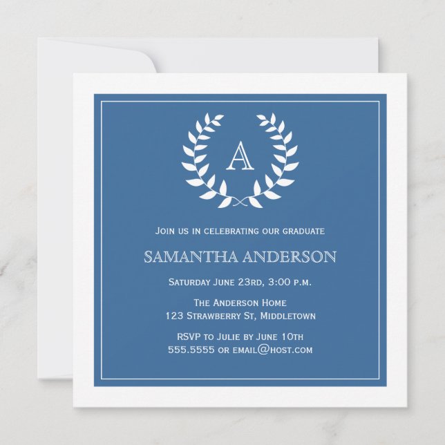 Invitation officielle de diplôme de couronne - Ble (Devant)