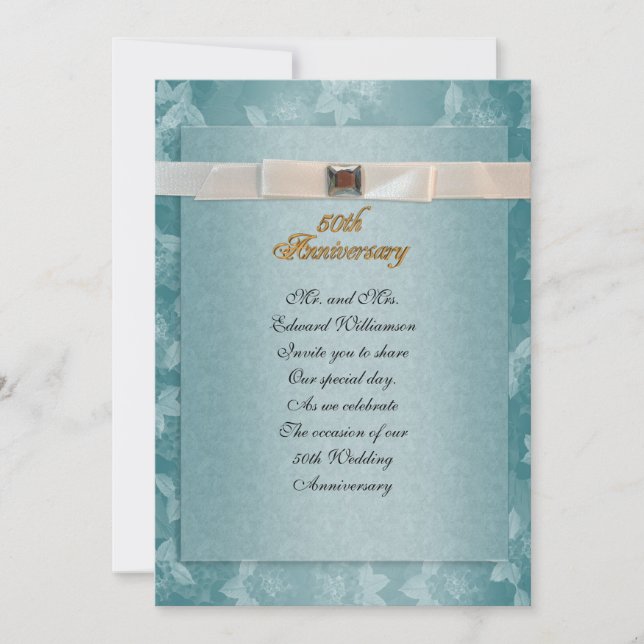 Invitation officielle de fête pour le 50e annivers (Devant)