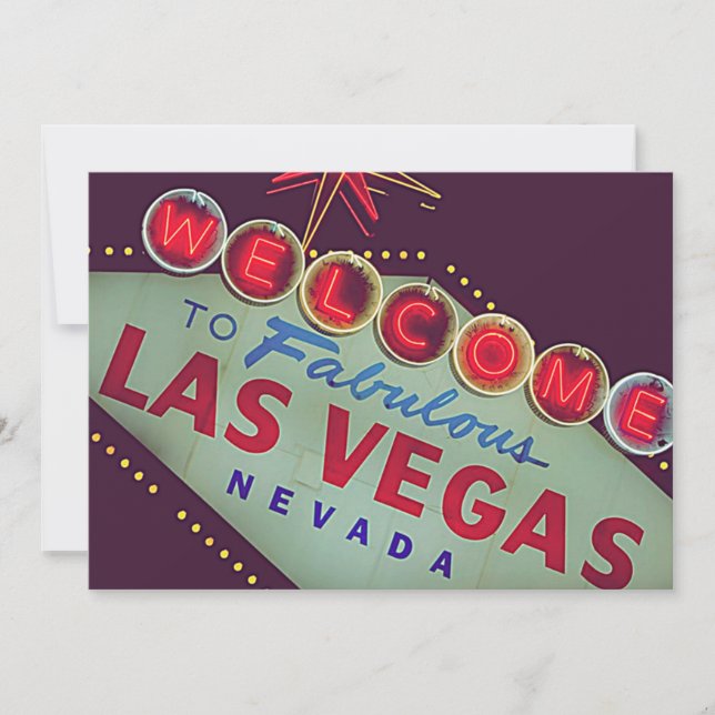 Invitation officielle unique du Mariage Las Vegas (Devant)