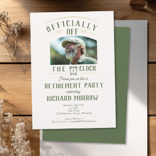 Invitation “Officiellement hors de l'horloge” Soirée de retra