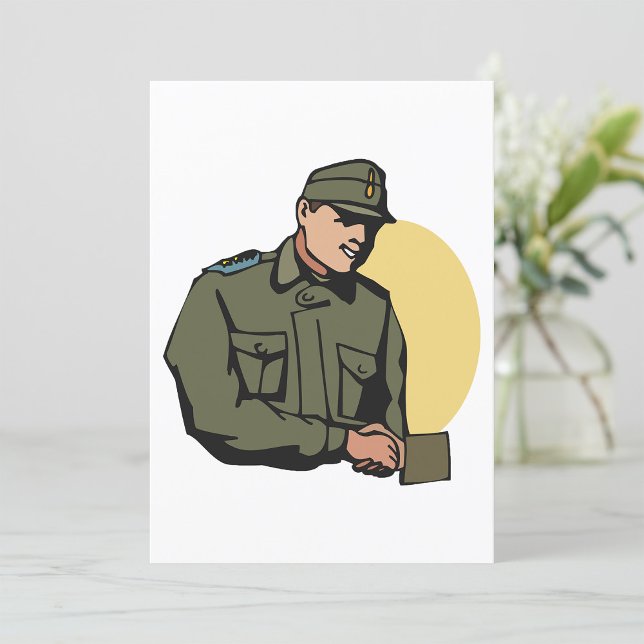 Invitation Officier militaire Soldat de l'Armée rétro (Créateur téléchargé)