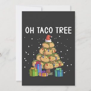 Invitation Oh Arbre Taco Nourriture Mexicaine Drôle Noël 