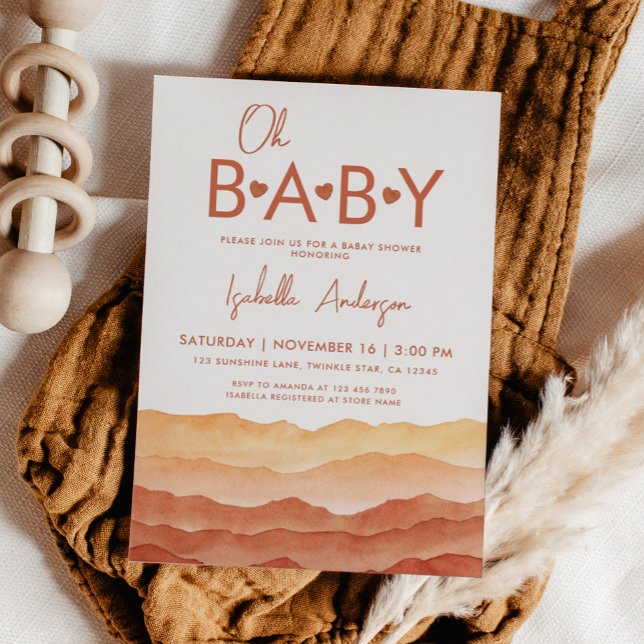 Invitation Oh Baby Boho Baby shower (Créateur téléchargé)