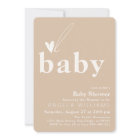 Oh Baby Boho Simple Baby shower de coeur