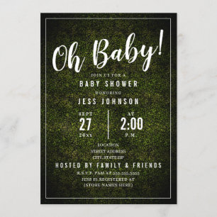 Invitation Oh Baby Boxwood Baby shower de verdure