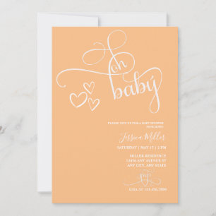 Invitation Oh Baby   Fête Bébé Mixte Photo