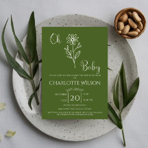 Oh Baby Minimalist Wildflower Baby Shower