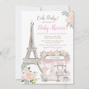 Invitation Oh Baby Paris Baby shower Brunch