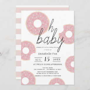 Invitation Oh Baby Pink Donut Baby shower fille