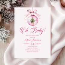 Oh Baby Pink Holiday Baby Shower