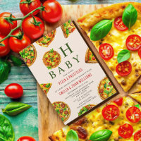 Oh Baby Pizza Tomates Olivia Baby shower vert