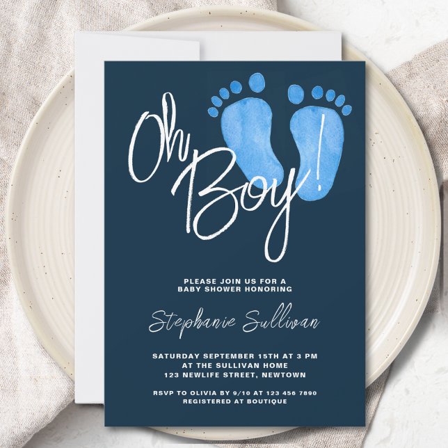Invitation Oh Baby shower garçon (Créateur téléchargé)
