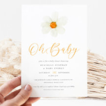 Oh Baby Simple Daisy Baby shower neutre