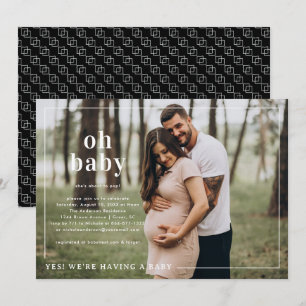 Invitation Oh Baby Simple Photo Baby Shower