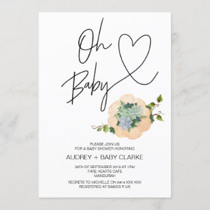 Invitation Oh Baby Thanksgiving Baby shower de vacances d'aut