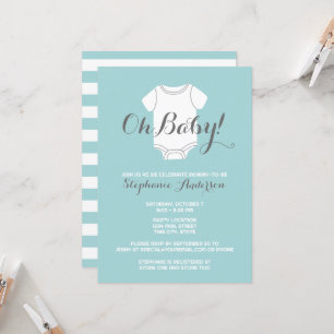 Invitation Oh Baby - Whimsical Blue Boy Party Douche