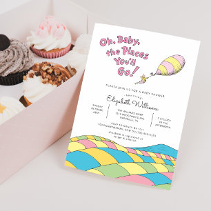 Invitation Oh, Bébé, les Endroits où tu Irás Fête de Naissanc