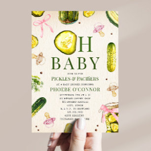 Invitation Oh Bébé Pickles + Fille aux Tétines Baby Shower