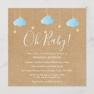 Invitation Oh Bébé Scintille Scintille Baby Shower / Sprinkle