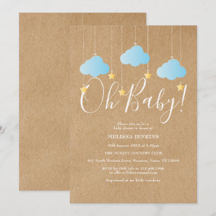 Invitation Oh Bébé Scintille Scintille Bébé Garçon Shower / S