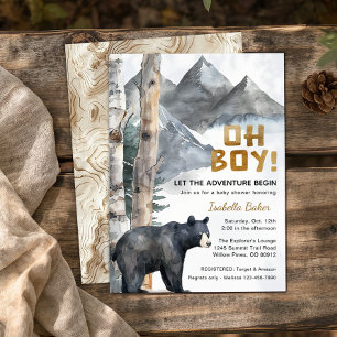 Invitation Oh Boy Adventure Begin Baby shower Ours & Birch