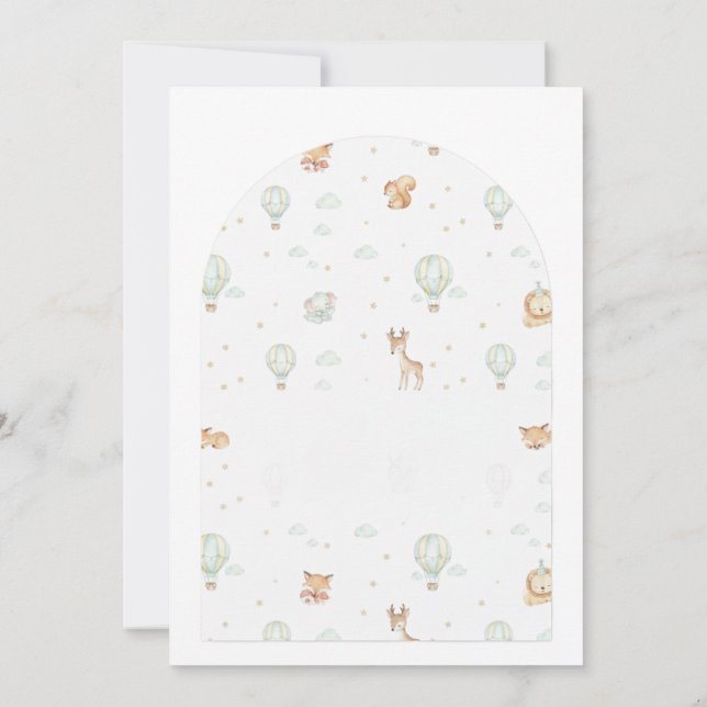 Invitation Oh Boy! Adventure Begins Arched Baby Shower Invita (Dos)