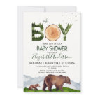 Oh Boy Aquarelle Bois Ours Baby shower