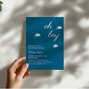 Invitation Oh Boy Baby shower - Design Cloud mignon
