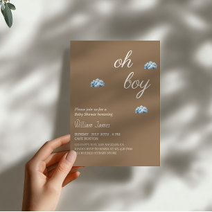Invitation Oh Boy Baby shower - Design Cloud mignon