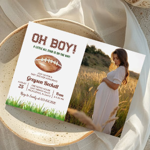 Invitation Oh Boy Football Baby shower Photo