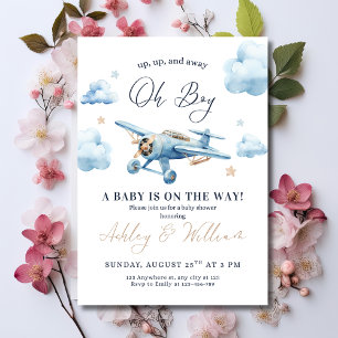 Invitation Oh Boy! L'aventure Attend Garçon de l'Avion Baby S
