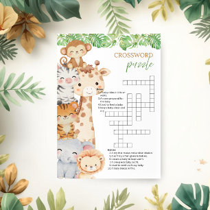 Invitation Oh Boy! Safari Baby Shower Mot croisé