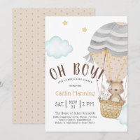 Oh Boy Woodland Teddy Bear Baby shower
