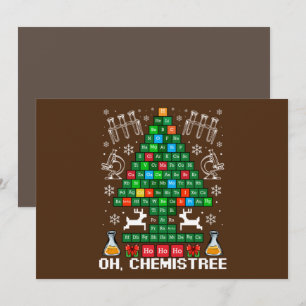 Invitation Oh Chemistree Noël Chimie Science Périodique