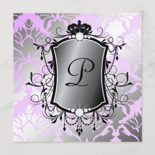 Invitation Oh ! damassé lilas 40 fabuleux de La de la La 311