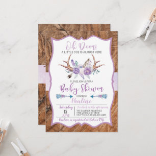 Invitation Oh Deer a little Doe presque ici Baby shower Invit