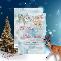 Oh Deer Woodland Animaux Winter Boy Baby shower