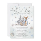 Oh Deer Woodland Baby shower bleu