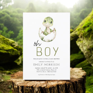 Invitation Oh garçon Dinosaur mignon bébé garçon douche