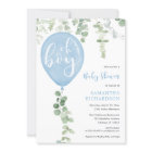 Oh garçon moderne eucalyptus bleu baby shower ball