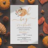Oh garçon Rustique Citrouille blanc Baby shower fl