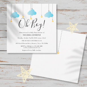 Invitation Oh Garçon Scintille Scintille Baby Shower / Baptêm