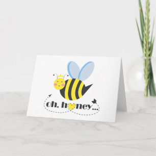 Invitation Oh Honey Valentines reine Bee caractère avec tiara