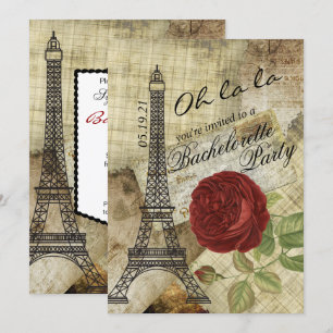 Invitation Oh la la - Paris Styled Bachelorette Party
